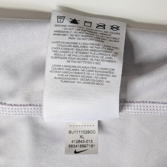 Nike Women's Dri-FIT Purple Patterned Training Tank Top + Integrated Bra XL - Picture 10 of 10